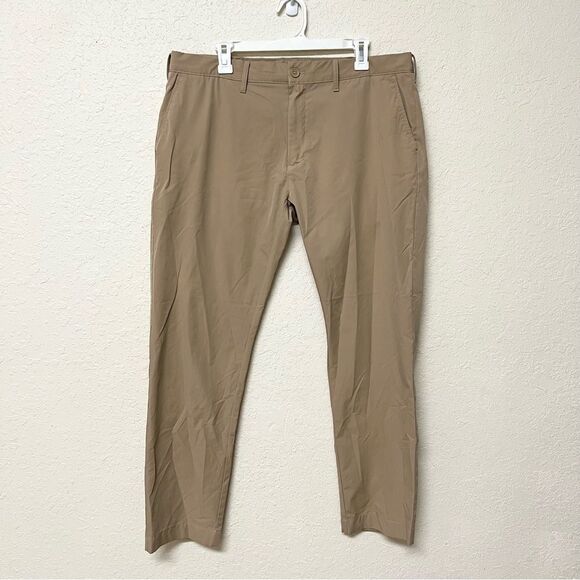 J. Crew Flex Stretch Pants Slim Fit Tech Men's Size 36x32 Khaki - Picture 1 of 7